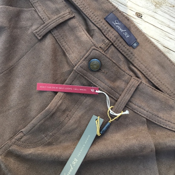 NWT Level 99 brown polyester pants 31 - Picture 4 of 6